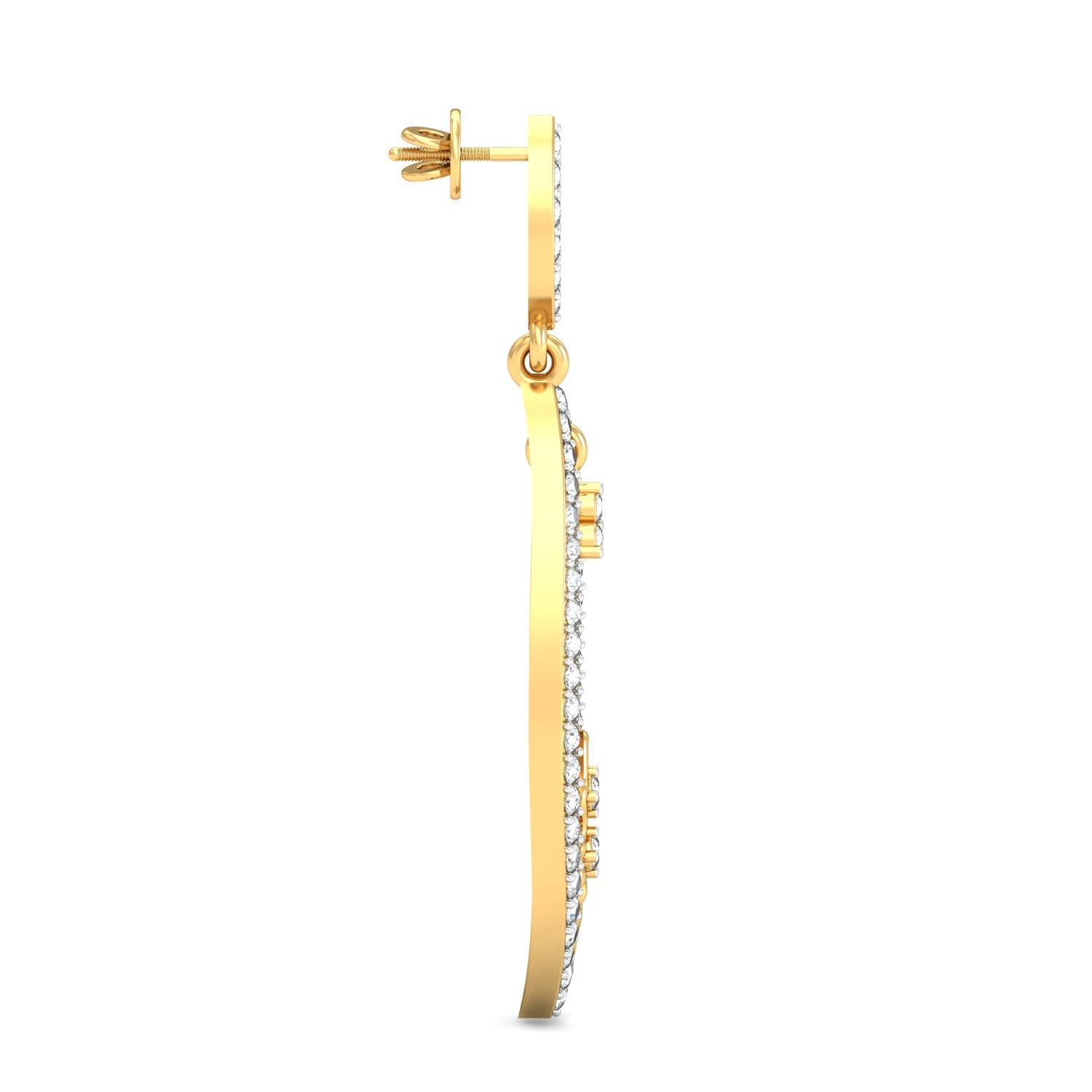 Nidal Jewels | Marquise Shaped Diamond Danglers with Intricate Design